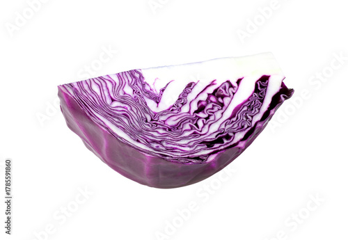 red cabbage isolated on white background. 