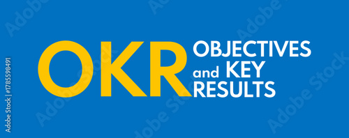 OKR objectives and key results, banner or social media post template, vector header