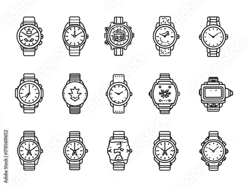 Military Watch Line Art Rugged Tactical Timepiece