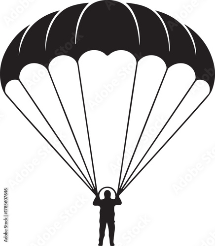 black silhouette of space rocket on white background, vector