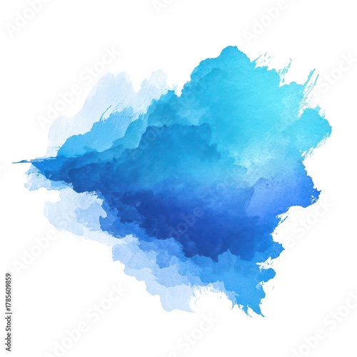 Abstract Blue Watercolor