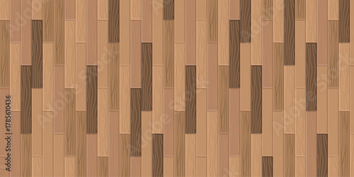 Realistic oak plank floor texture with straight wooden layout offering a clean interior background for vector design room visuals and natural timber material use in modern decor