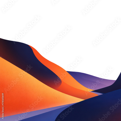 Abstract Orange Blue Sand