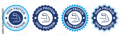 High Protein Seal Badges and Nutrition Product Labels