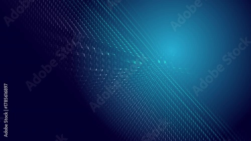 Abstract creative motion particle light on gradient dark blue background. Video animation Ultra HD 4k footage.