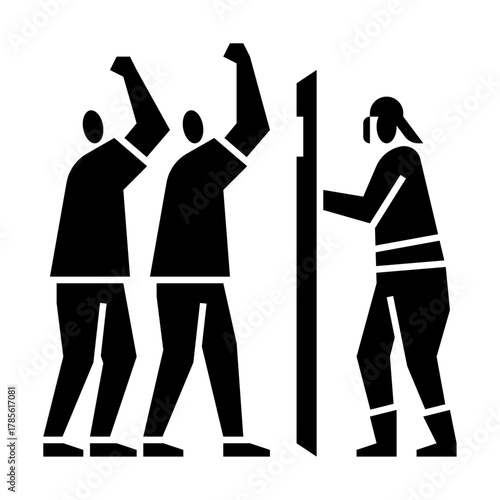 demonstration glyph icon. riot illustration.