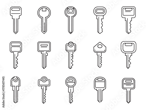 Motorbike Key Line Art Creative Concept