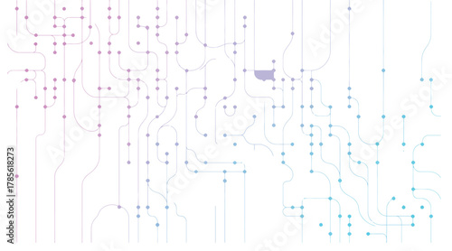 Abstract technology background with motherboard circuit design and AI-inspired details — perfect for internet technology banners, web templates, digital presentations, and tech industry branding.