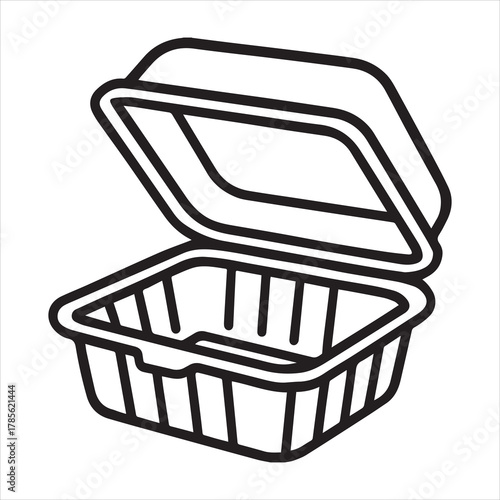 Vector icon of snap closure container