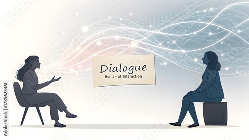 Abstract illustration of human dialogue and communication