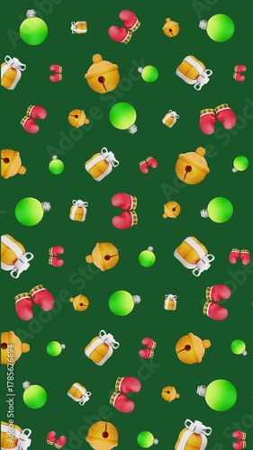 Wallpaper Mural Christmas holiday seamless pattern festive decorations background Torontodigital.ca