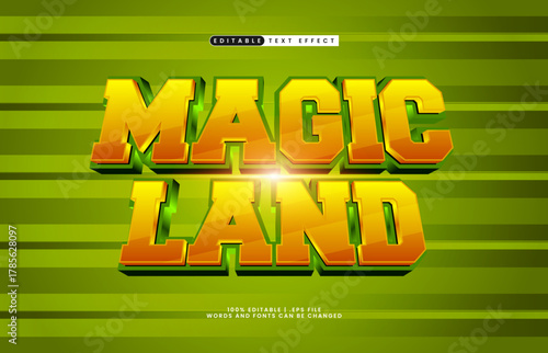 magic land editable text effect for e-sport and streaming banner