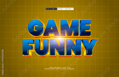 game funny editable text effect for e-sport and streaming banner