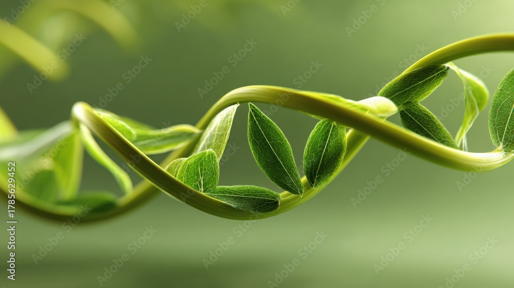 Obraz premium Lush green plant with vibrant leaves symbolizing the connection between nature and the life phases of organisms