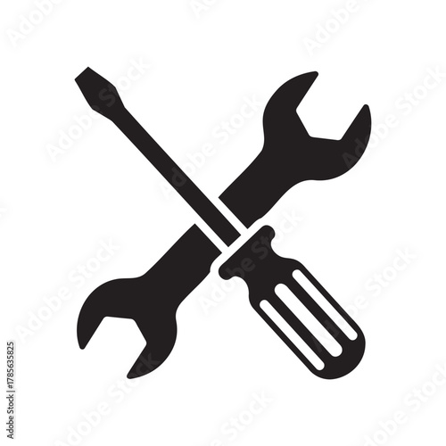 Crossed wrench and screwdriver icon