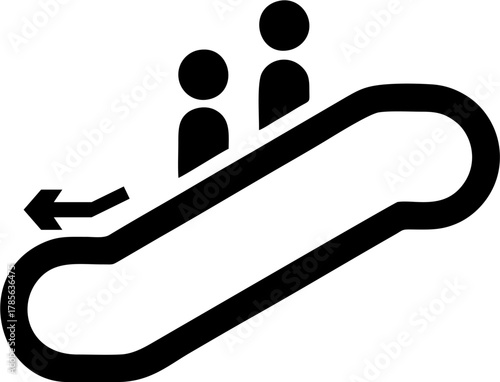 Escalator, UP icon vector design sign public information symbols standard ISO 7001