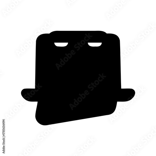 Minimalist abstract black character silhouette icon design Vector, illustration