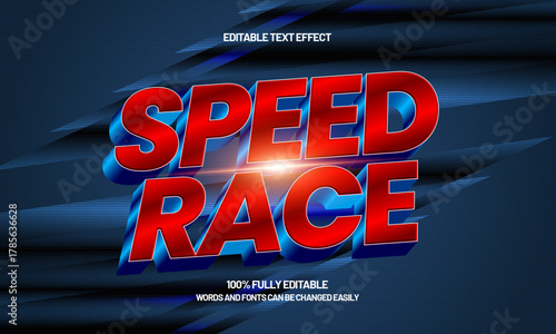 speed race editable speed text effect for racing team logo