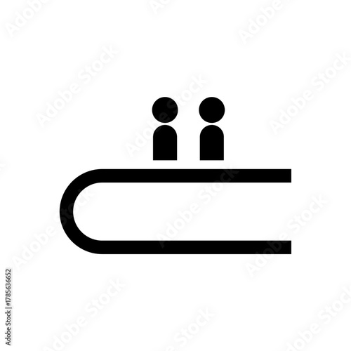 Moving walkway icon vector design sign public information symbols standard ISO 7001