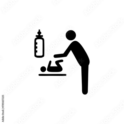 Nursery or baby care icon vector design sign public information symbols standard ISO 7001.