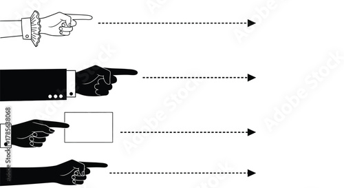 Pointing hand direction vector illustration design template art