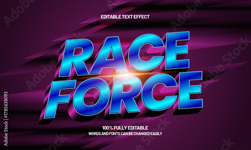 race force editable speed text effect for racing team logo