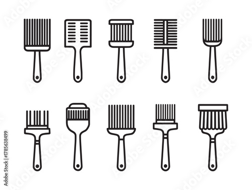 Paddle Brush line art smooth hair effortlessly