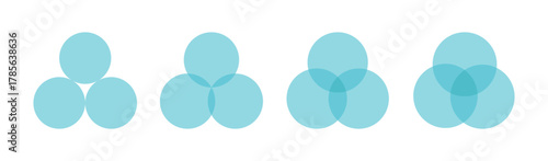 Foto Three intersecting circles set