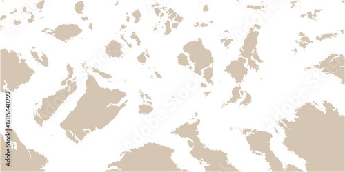 Seamless grunge texture of old paint splashes on an antique world map vector illustration. abstract Close up retro plain cream color cement wall background texture. Abstract overlay, distressed black 