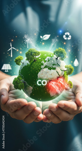 Sustainable energy green earth renewable resource eco friendly environment climate change carbon reduction clean technology nature conservation