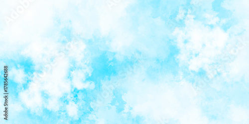 Abstract grunge sky blue soft painted watercolor paint splash. inspiring views of fluffy clouds blue sky background. cloudy blue sky various natural clouds and smoke. morning cloud in the sky.