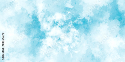 Abstract grunge sky blue soft painted watercolor paint splash. inspiring views of fluffy clouds blue sky background. cloudy blue sky various natural clouds and smoke. morning cloud in the sky.