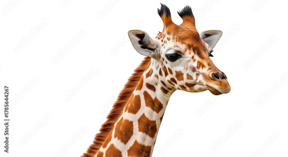 Obraz premium Giraffe isolated on transparent background