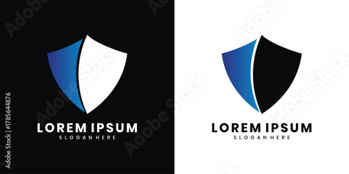 Shield logo, modern creative concapt design