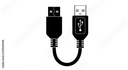 Modern USB cable connects devices for fast data transfer