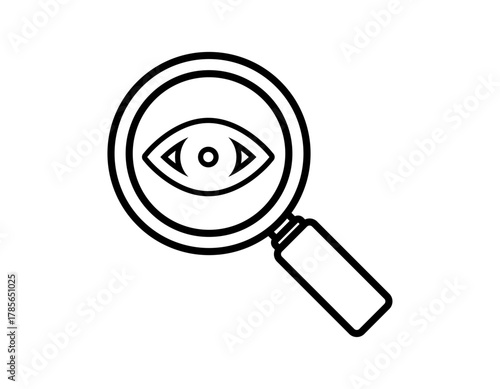 虫眼鏡のベクターイラスト　ルーペのアイコン