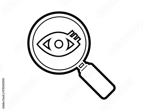 虫眼鏡のベクターイラスト　ルーペのアイコン
