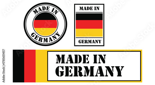 Made in germany german flag product label quality assurance vector