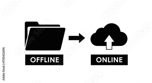 Seamlessly upload offline files to cloud storage for access