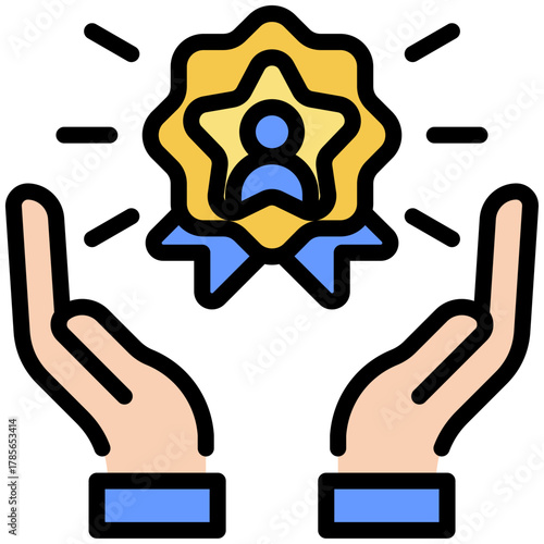 Loyal customer  icon isolated on white background. vector illustration icon for business to consumer