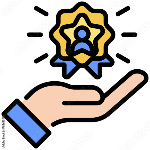 Loyal customer icon isolated on white background. vector illustration icon for business to consumer