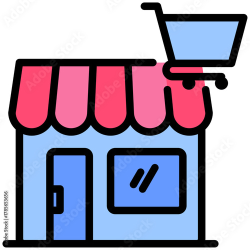 Retailer icon isolated on white background. vector illustration icon for business to consumer