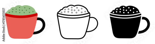 Decorative christmas mug vector illustration