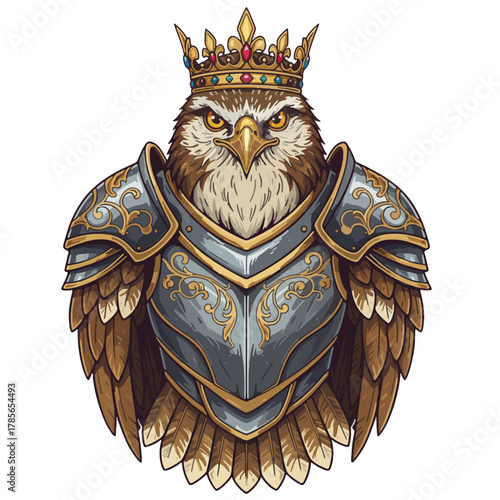 aesthetic logo of the falcon king with a crown symbolizing strength and grandeur

