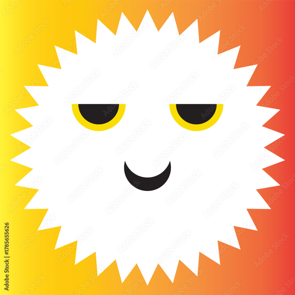 Fototapeta premium Set of geometric smiling face icons in black and white.Collection of vector smiley faces in different geometric shapes including circle, heart, triangle, and star, ideal design or branding.EPS10/AI.
