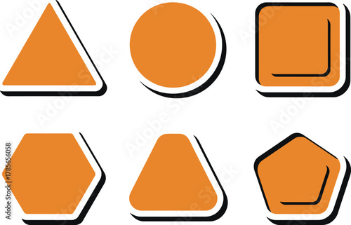 set of orange label sets
