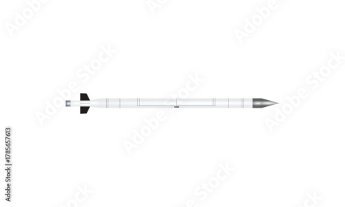 3D industrial cruise ballistic missile set. Realistic strategic weapons art. War technology. Aircraft military bomb. Modern