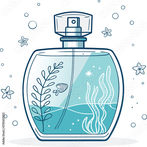 Luxury Perfume Bottle Illustration