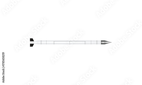 3D industrial cruise ballistic missile set. Realistic strategic weapons art. War technology. Aircraft military bomb. Design