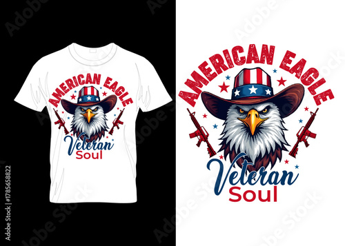 AMERICAN EAGLE T-SHIRT DESIGN  veteran custom vector eagle t shirt design hoodies template 
